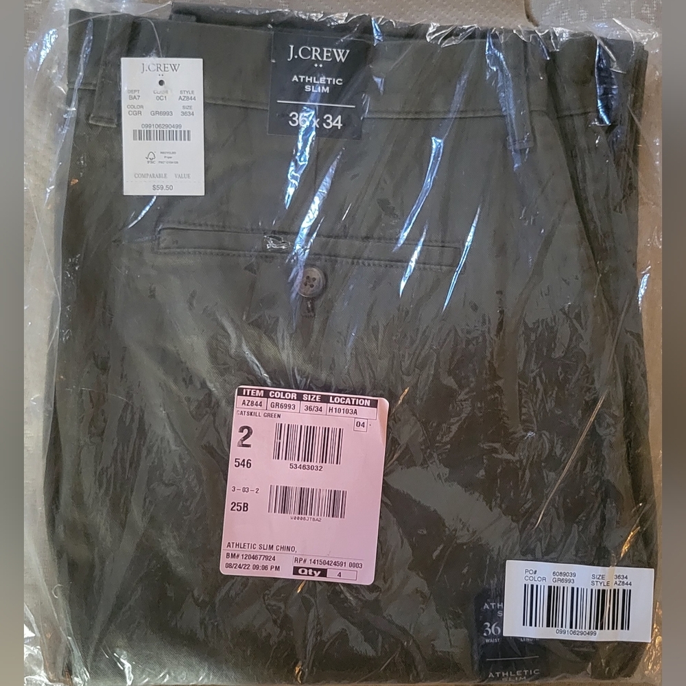 J.Crew Athletic Slim Chino 36x34